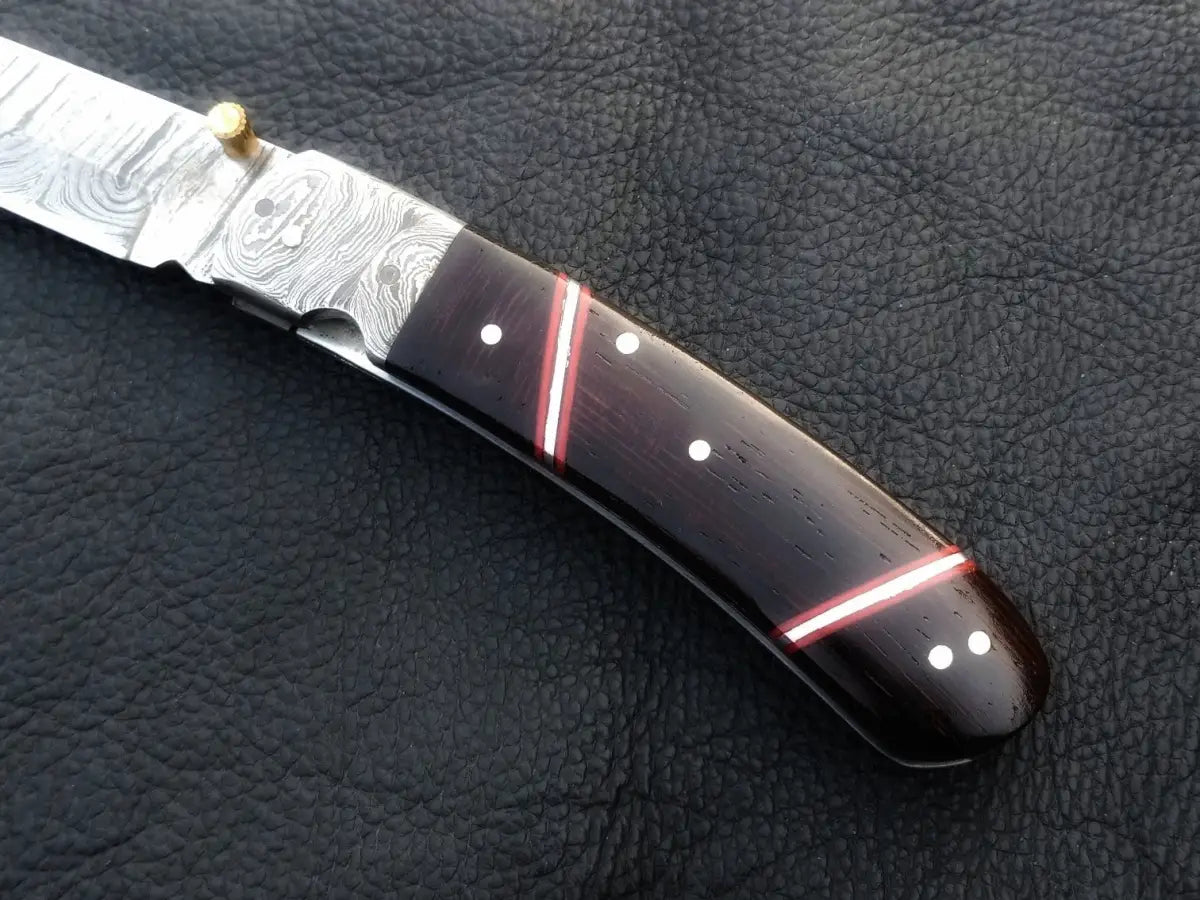 Handmade Damascus Steel Folding Knife -C173