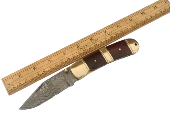 Handmade Damascus Steel Folding Knife-B548 - Knife