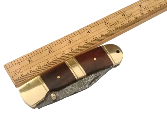 Handmade Damascus Steel Folding Knife-B548 - Knife
