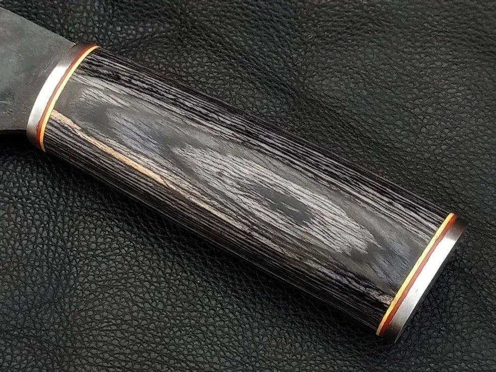 CLEAVER BLACK & GREY HANDLE WITH D2 STEE BLADE SA08-BG - Chef’s Cleaver