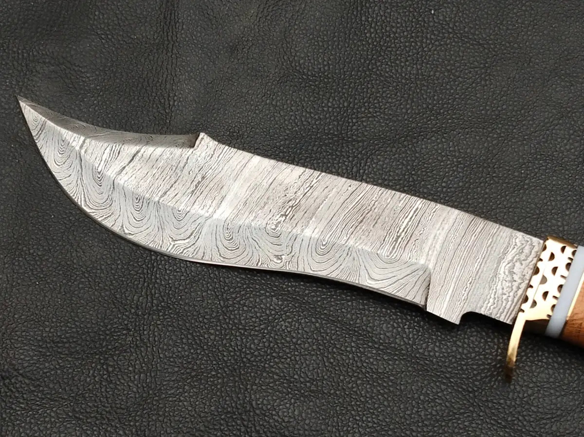 Damascus Steel Bowie-Kachnaar Wood Handle-SA04-K - Bowie
