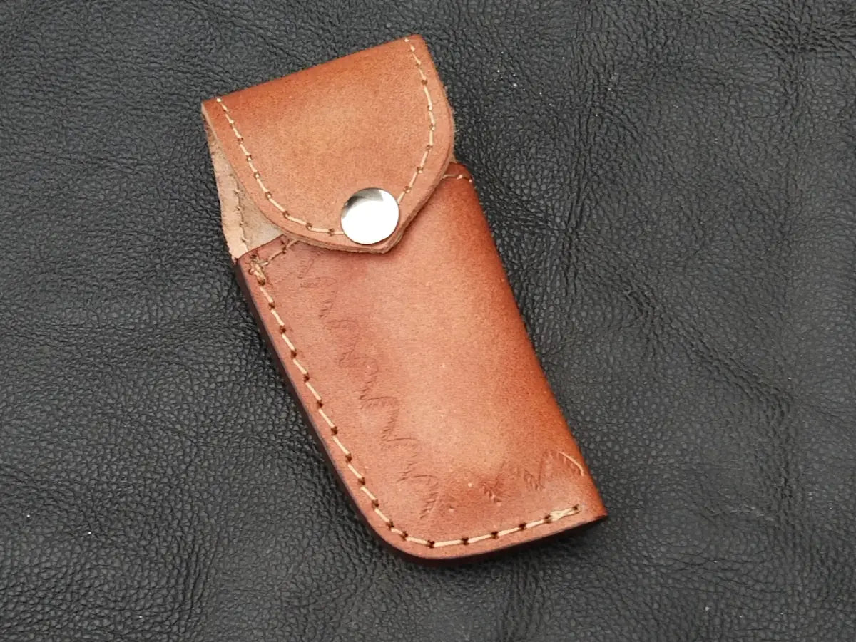 Damascus Steel Folding Knife-Damascus Bolsters- Brass Hand Engraved Bolsters-SA103-B - pocket knife