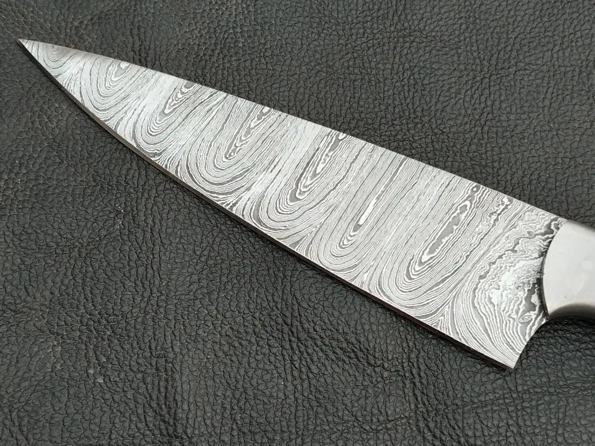 Damascus Steel Kitchen Chef Knife-Olive wood handle-Damascus Bolsters-CK-03 - Chef’s Knife