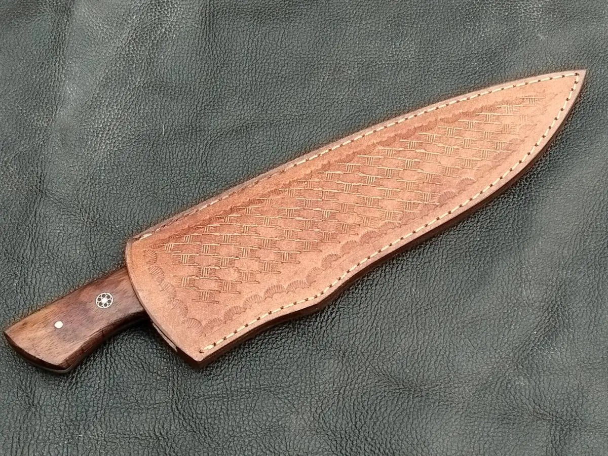 Damascus Steel Kitchen Chef Knife-Rosewood Handle-Damascus Bolsters-CK-01 - Chef’s Knife