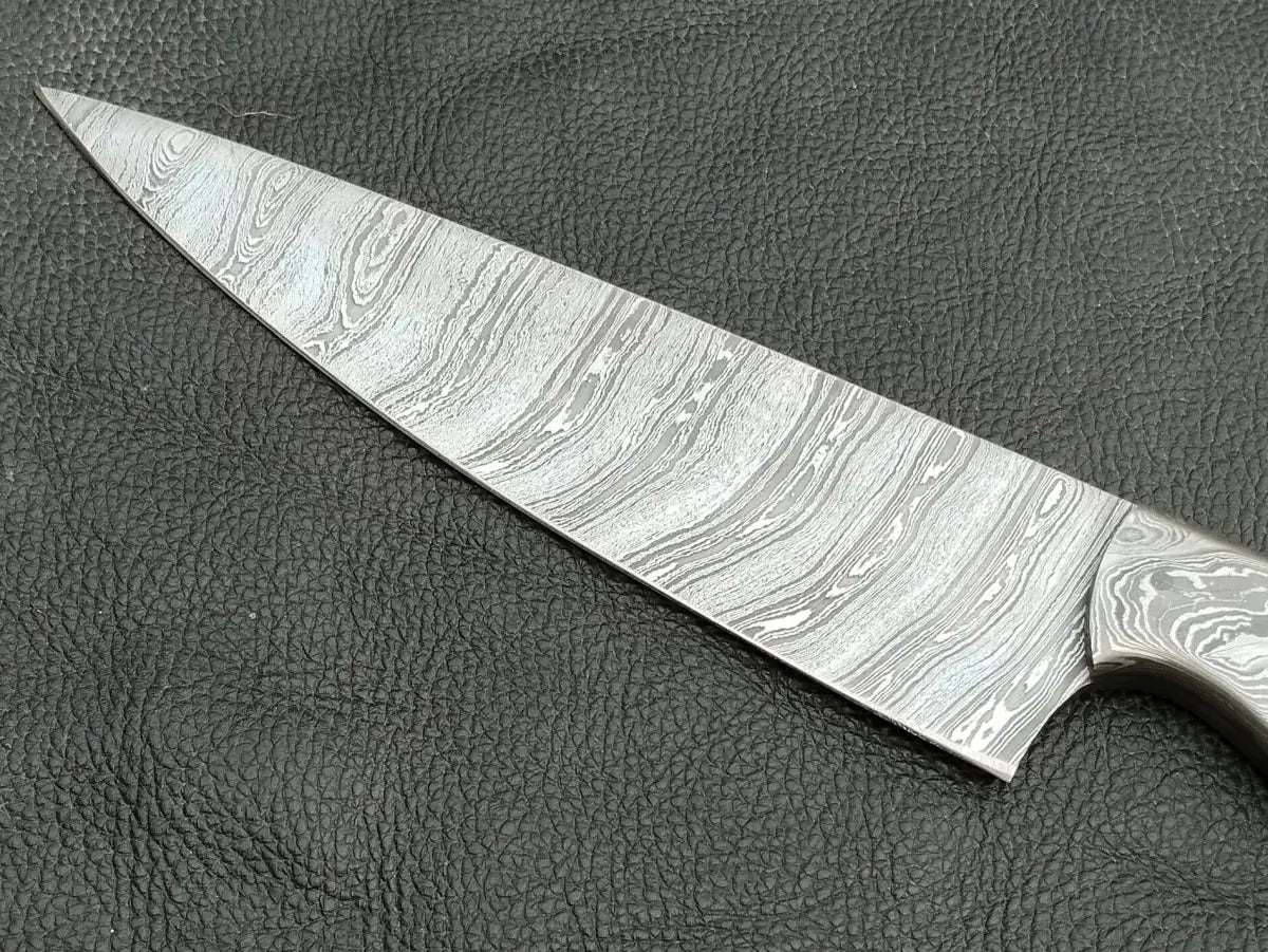 Damascus Steel Kitchen Chef Knife-Rosewood Handle-Damascus Bolsters-CK-01 - Chef’s Knife