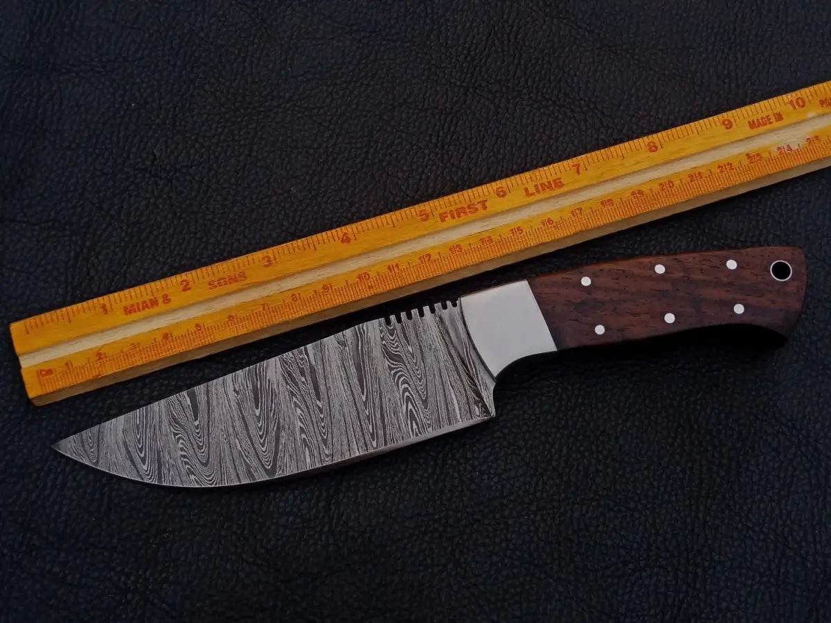 Handmade Damascus Steel Knife with Wooden Handle - C249 for collectors and chefs