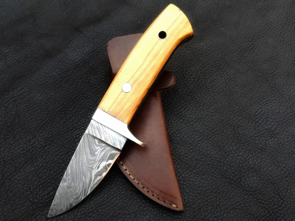 Handmade Damascus Steel Biltong Knife -C204 - knife