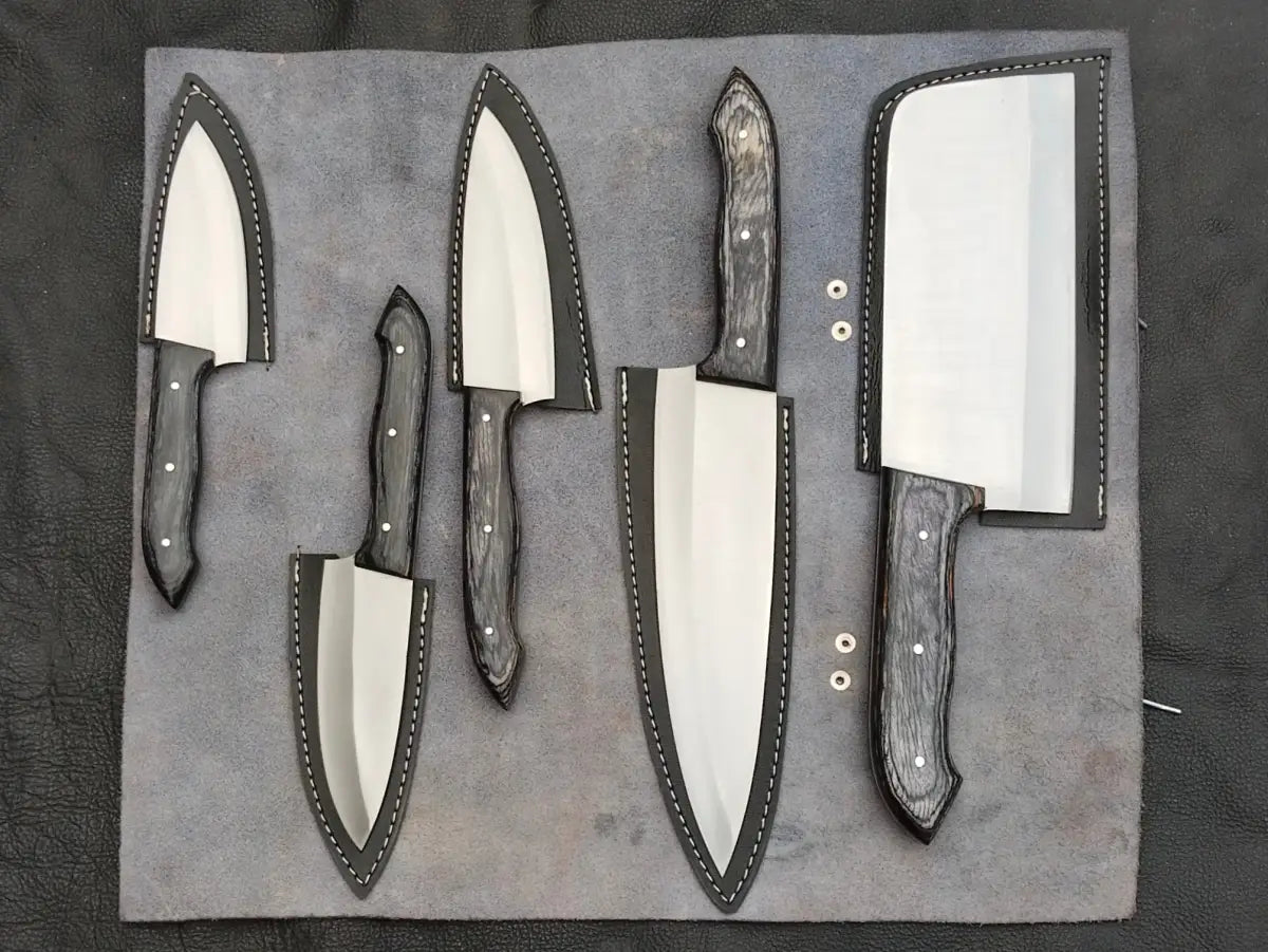 Handmade D2 Steel Chef’s Kitchen Cutlery Set-SA51-BS - Set