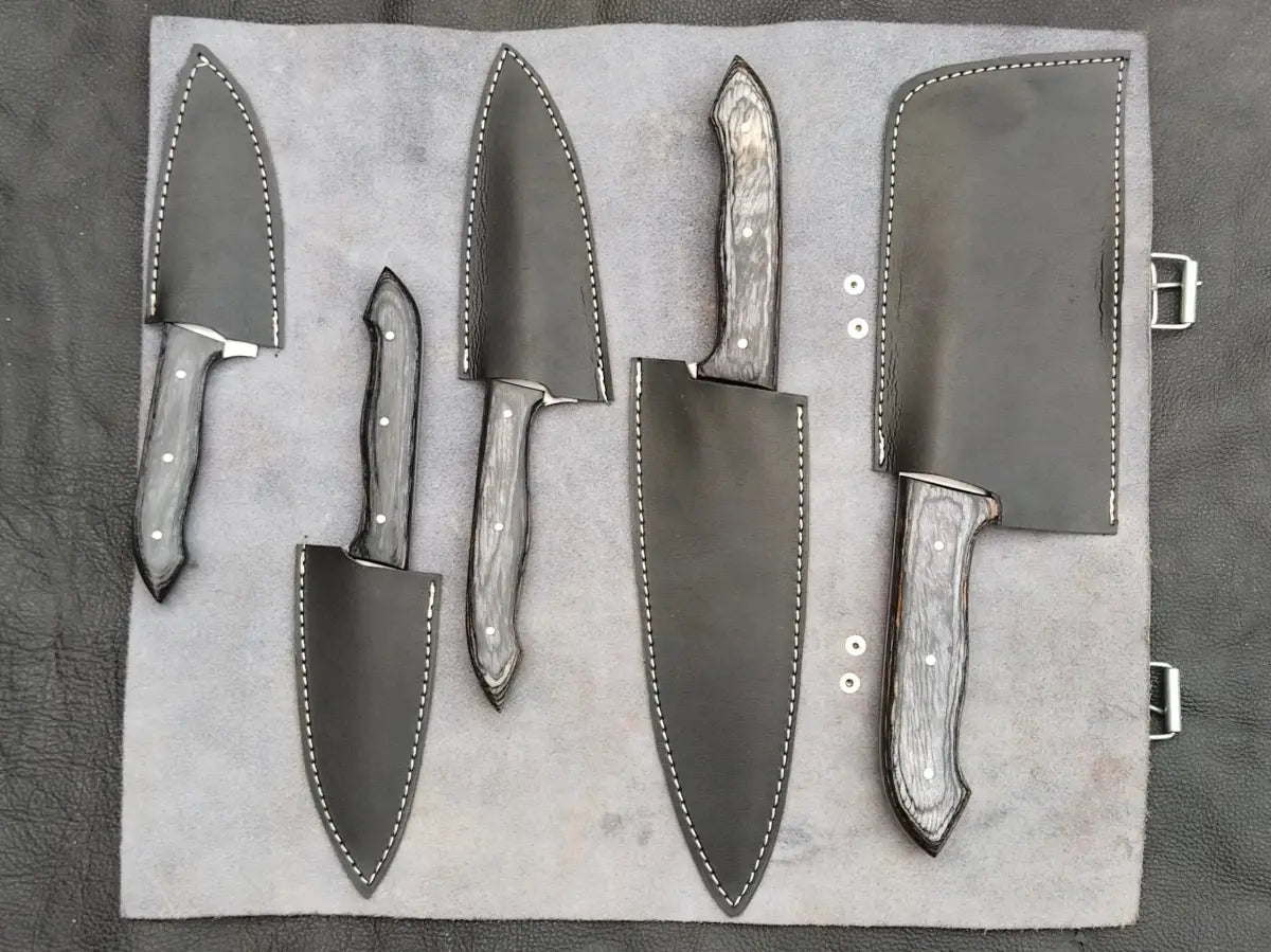 Handmade D2 Steel Chef’s Kitchen Cutlery Set-SA51-BS - Set