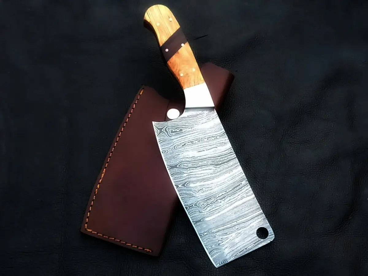 Handmade Damascus Steel Chef’s Cleaver-C124 - Cleaver