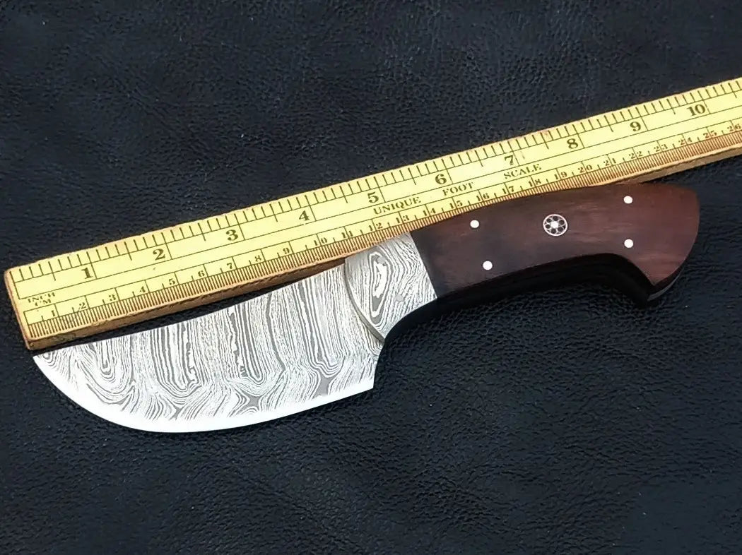 Steel Knife with Ruler - Handmade Damascus Steel Knife-C100
