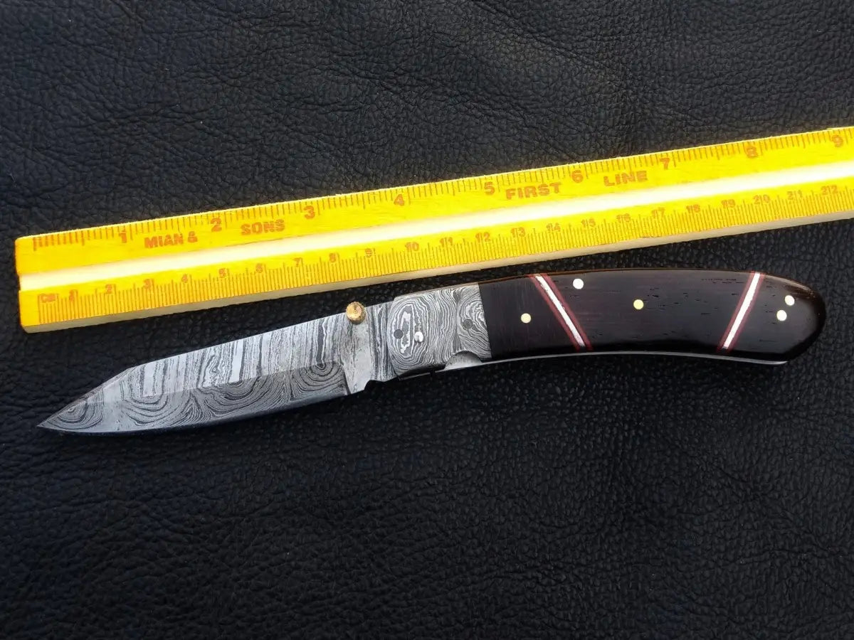 Handmade Damascus Steel Folding Knife -C173