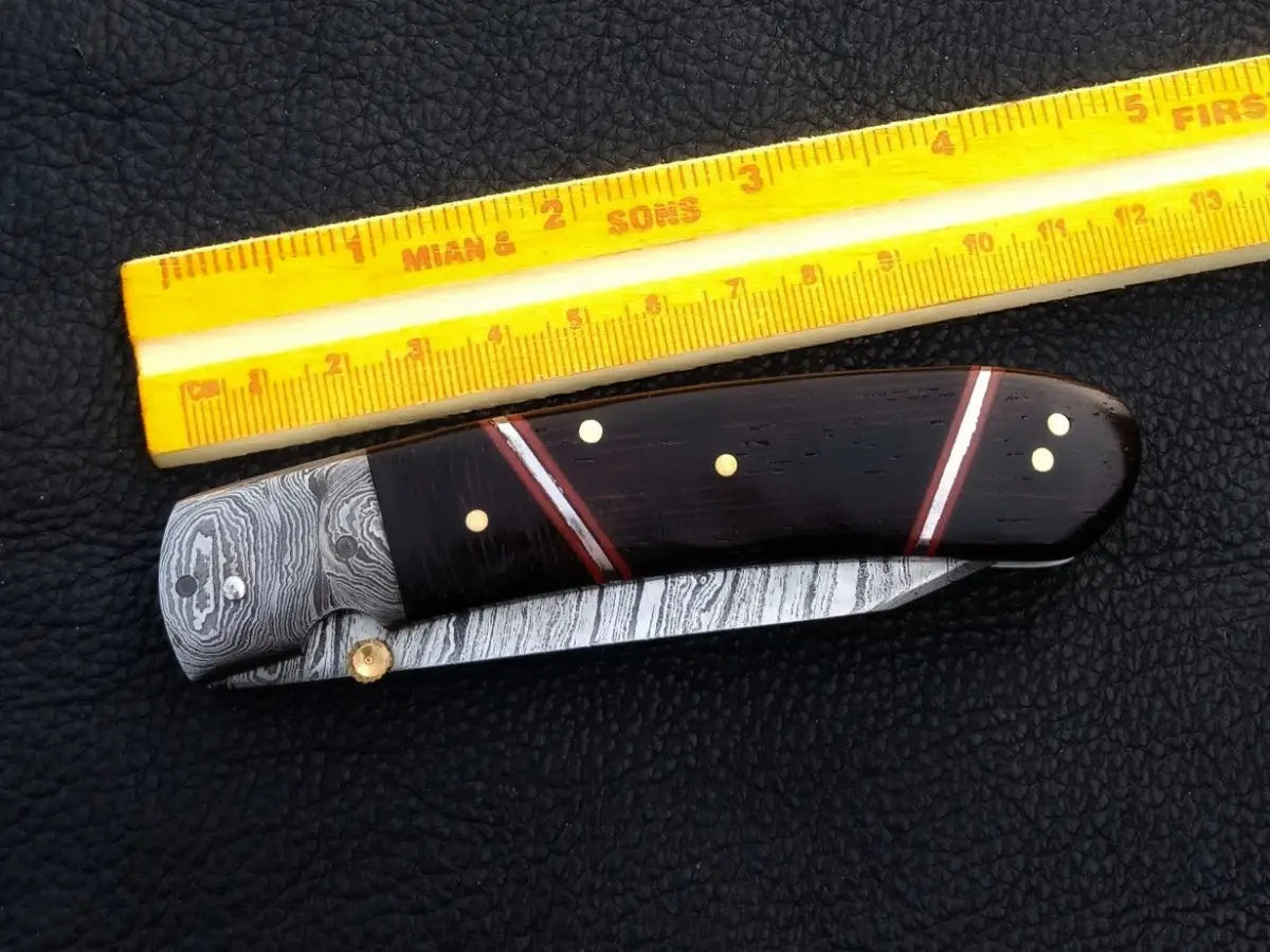 Handmade Damascus Steel Folding Knife -C173