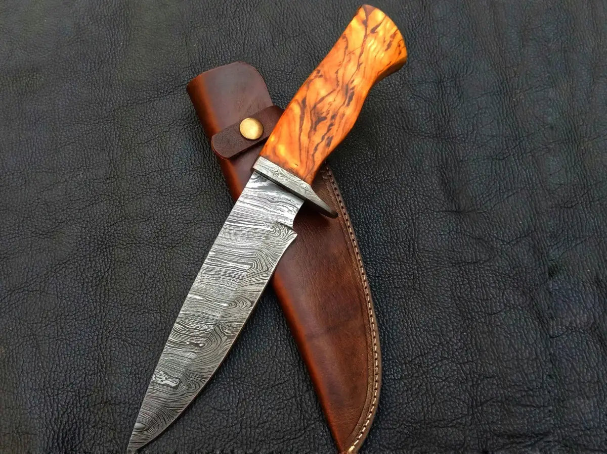 Handmade Damascus Steel Hunting Knife - C227 - & Survival Knives
