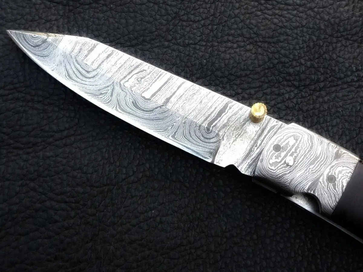 Handmade Damascus Steel Folding Knife -C173