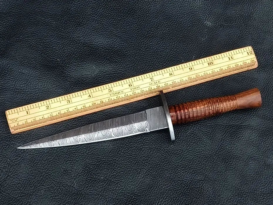 Handmade Damascus Steel British Commando Dagger - C252