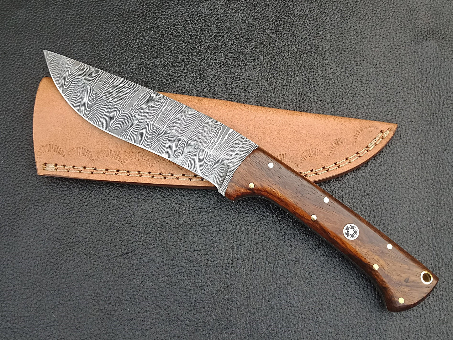SA-1223 DAMASCUS STEEL SKINING KNIFE