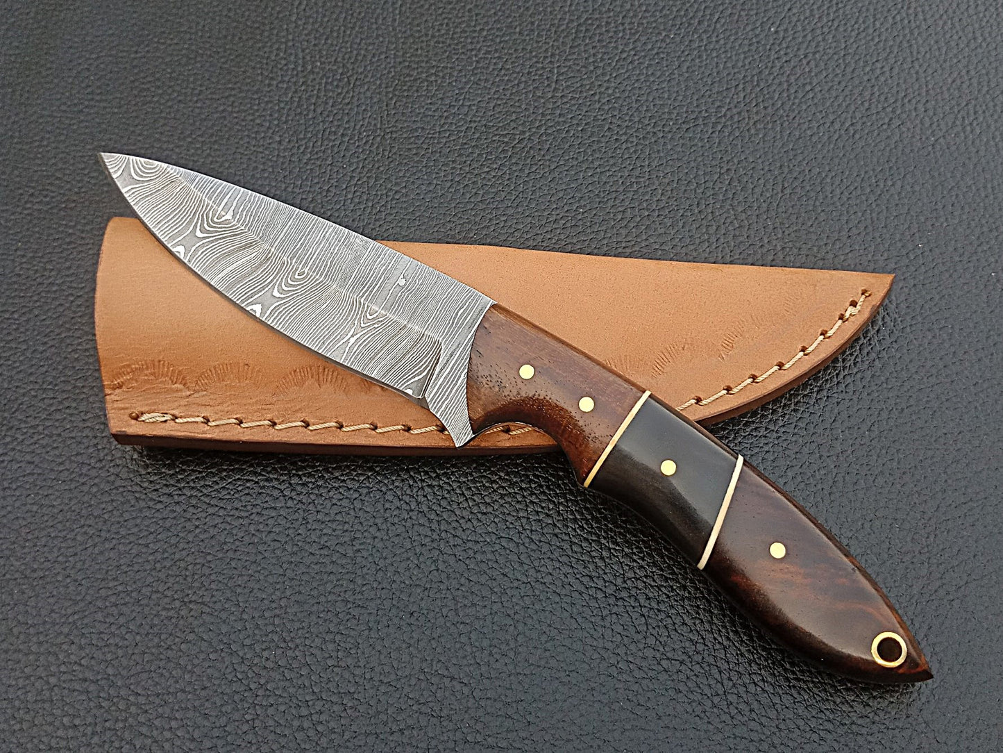 SA-1224 DAMASCUS STEEL SKINING KNIFE