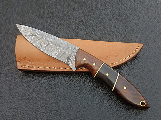 SA-1224 DAMASCUS STEEL SKINING KNIFE