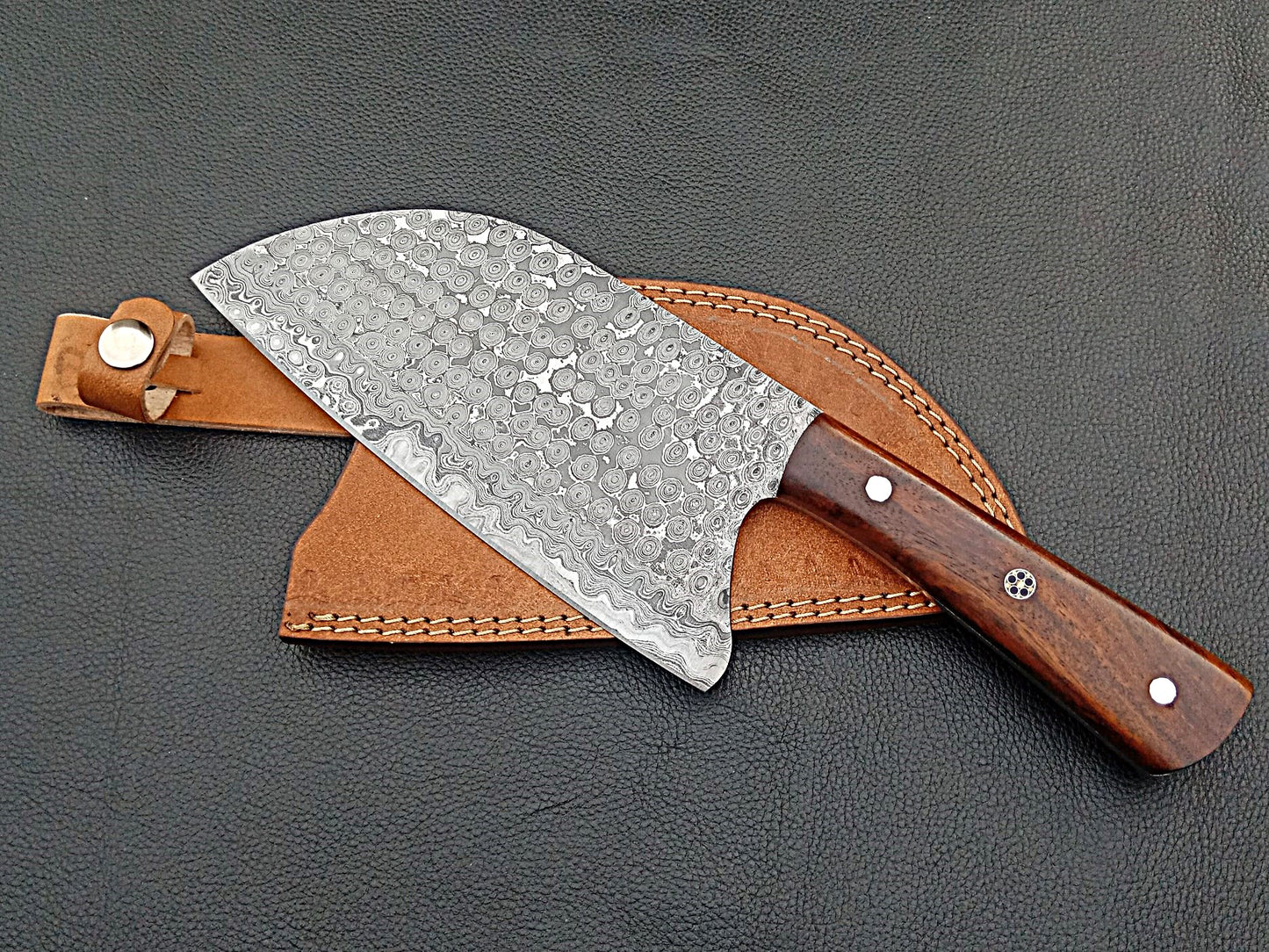 Damascus Steel Kitchen Chef Clever-Rosewood handle-SA-1263