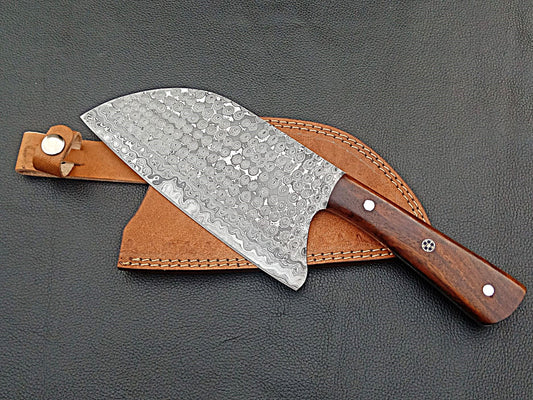 Damascus Steel Kitchen Chef Clever-Rosewood handle-SA-1263