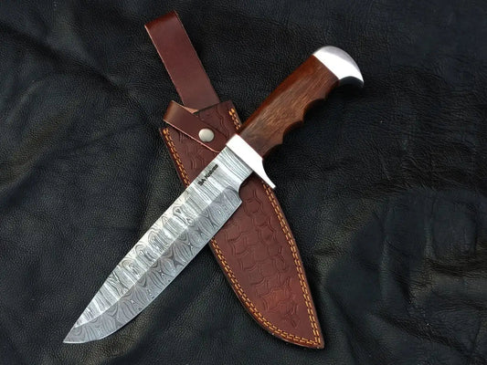 Handmade Damascus Steel Bowie Knife-SAB001 - Hunting Knife