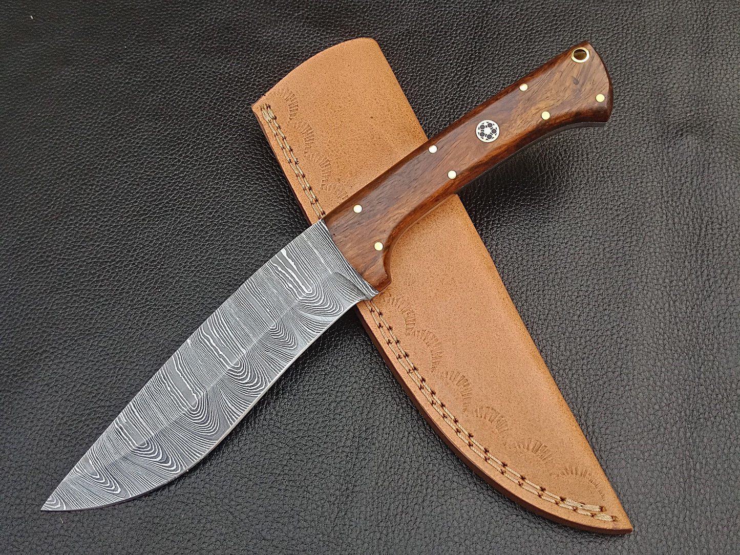 SA-1223 DAMASCUS STEEL SKINING KNIFE