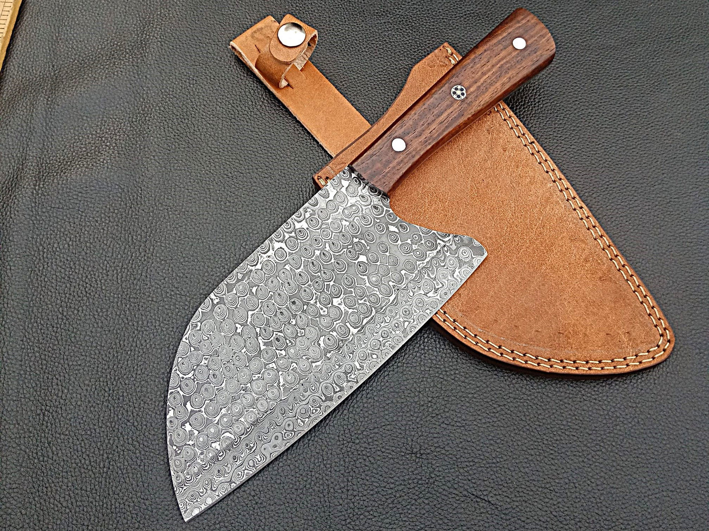 Damascus Steel Kitchen Chef Clever-Rosewood handle-SA-1263