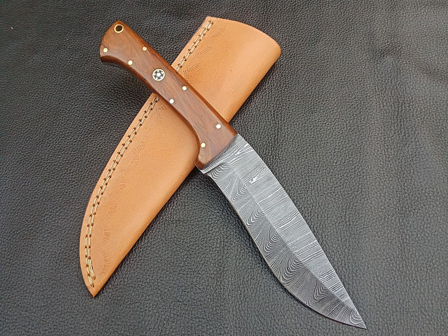 SA-1223 DAMASCUS STEEL SKINING KNIFE