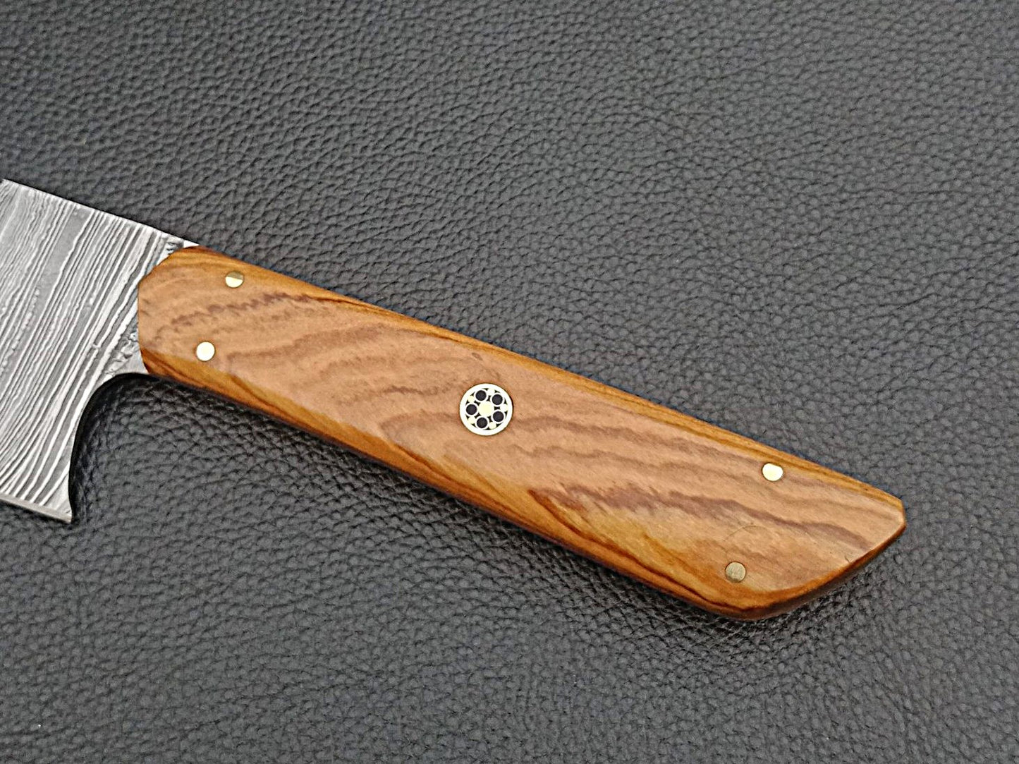 Damascus Steel Kitchen Chef Knife-Olive wood handle-SA-1252