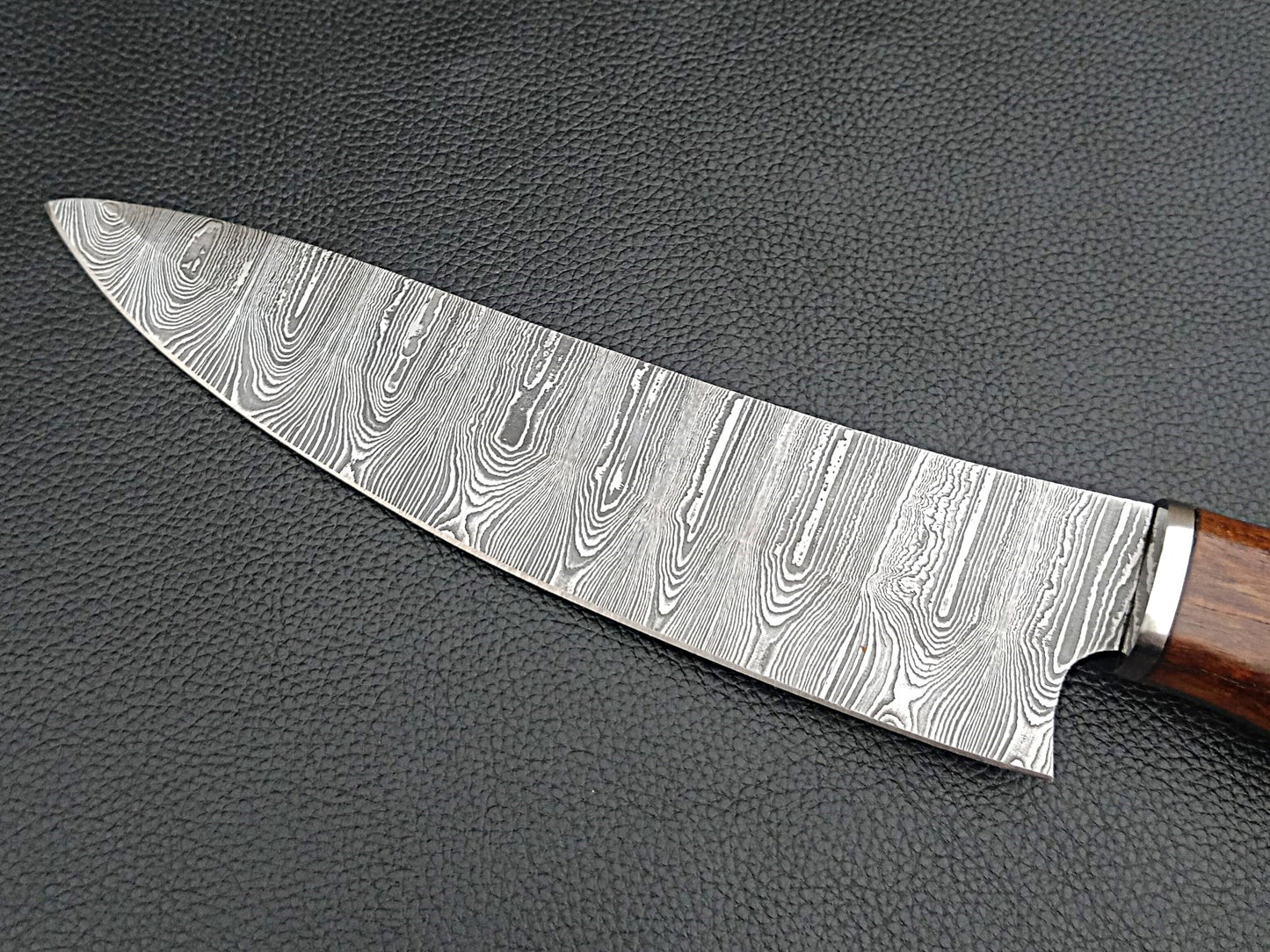 Damascus Steel Kitchen Chef Knife-Rosewood handle-Stainless Steel Clips-SA-1255