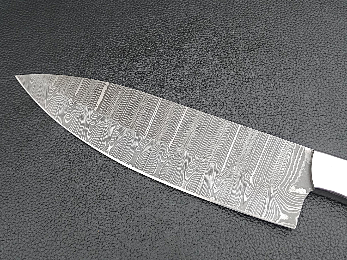 Damascus Steel Kitchen Chef Knife-Olive wood handle-Stainless Steel Bolsters-SA-1251