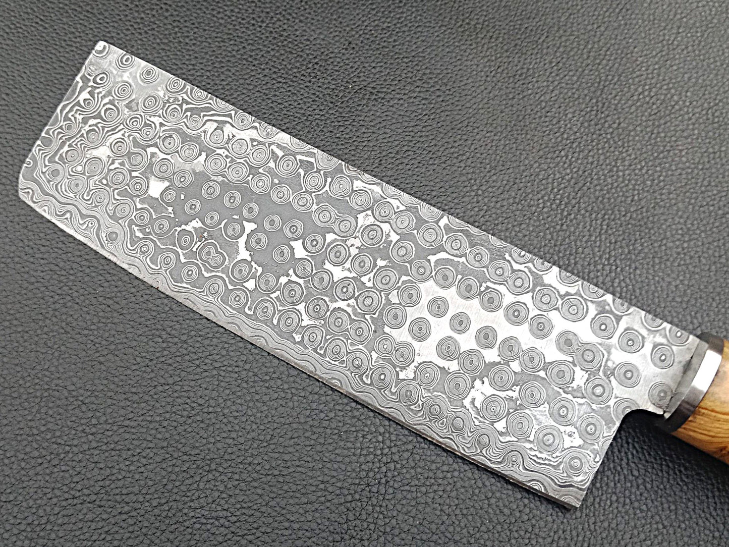 Damascus Steel Kitchen Chef Clever-Olive wood handle-Stainless Steel Clips-SA-1262
