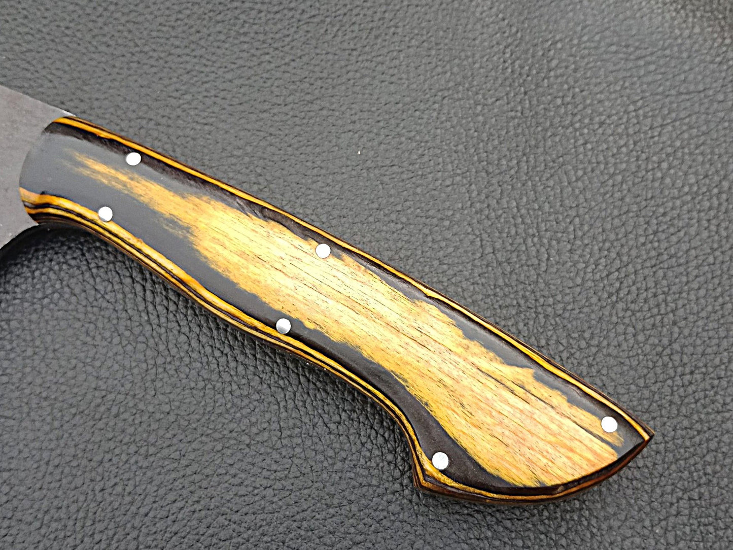 Stainless Steel Kitchen Clever-Yellow & Black Wood Sheet handle-SA-1270
