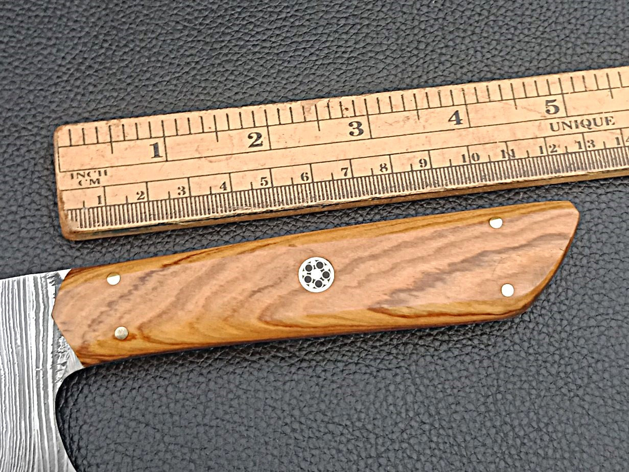 Damascus Steel Kitchen Chef Knife-Olive wood handle-SA-1252