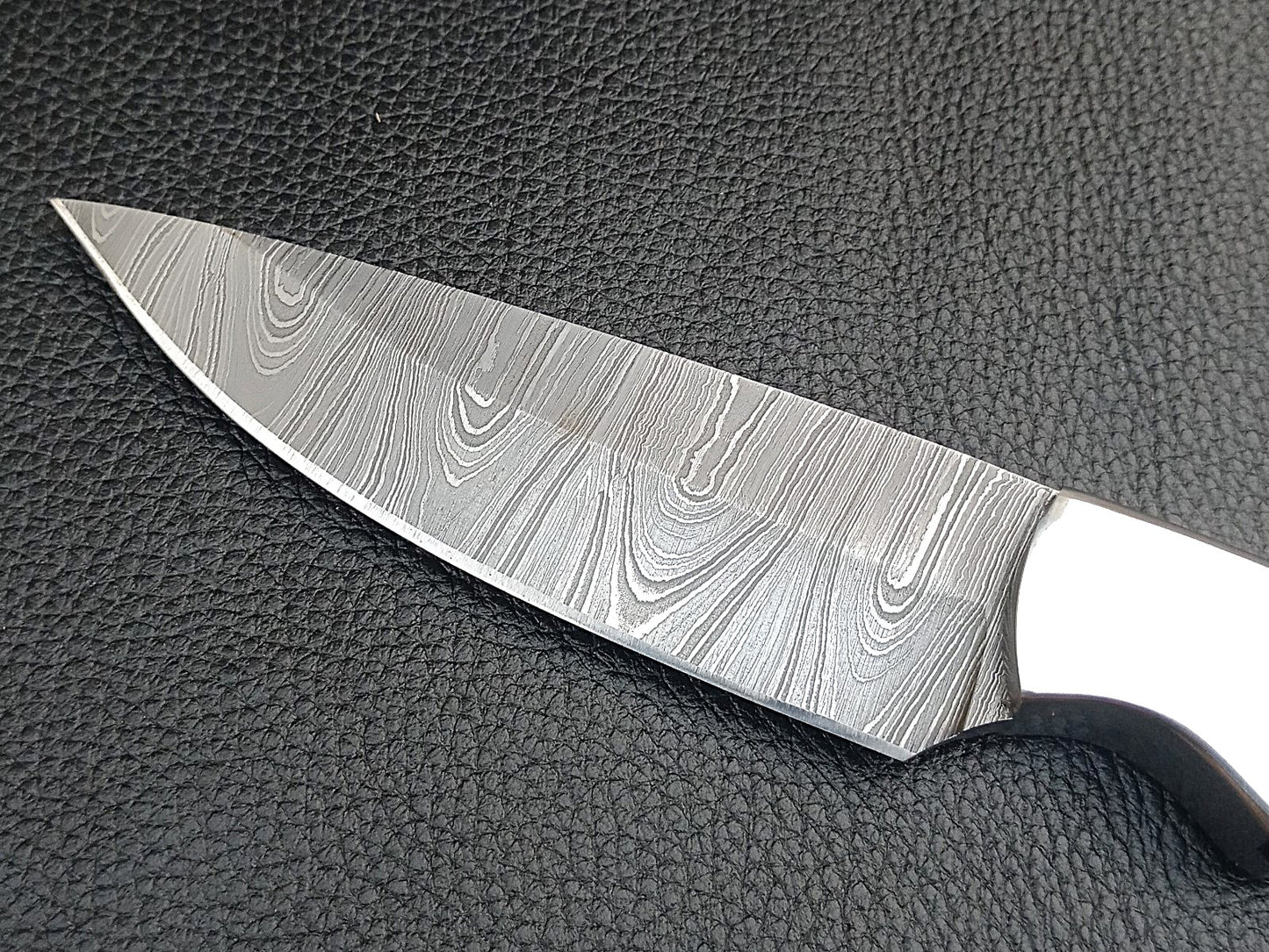 SA-1242 DAMASCUS STEEL SKINING KNIFE- STAINLESS STEEL BOLSTERS