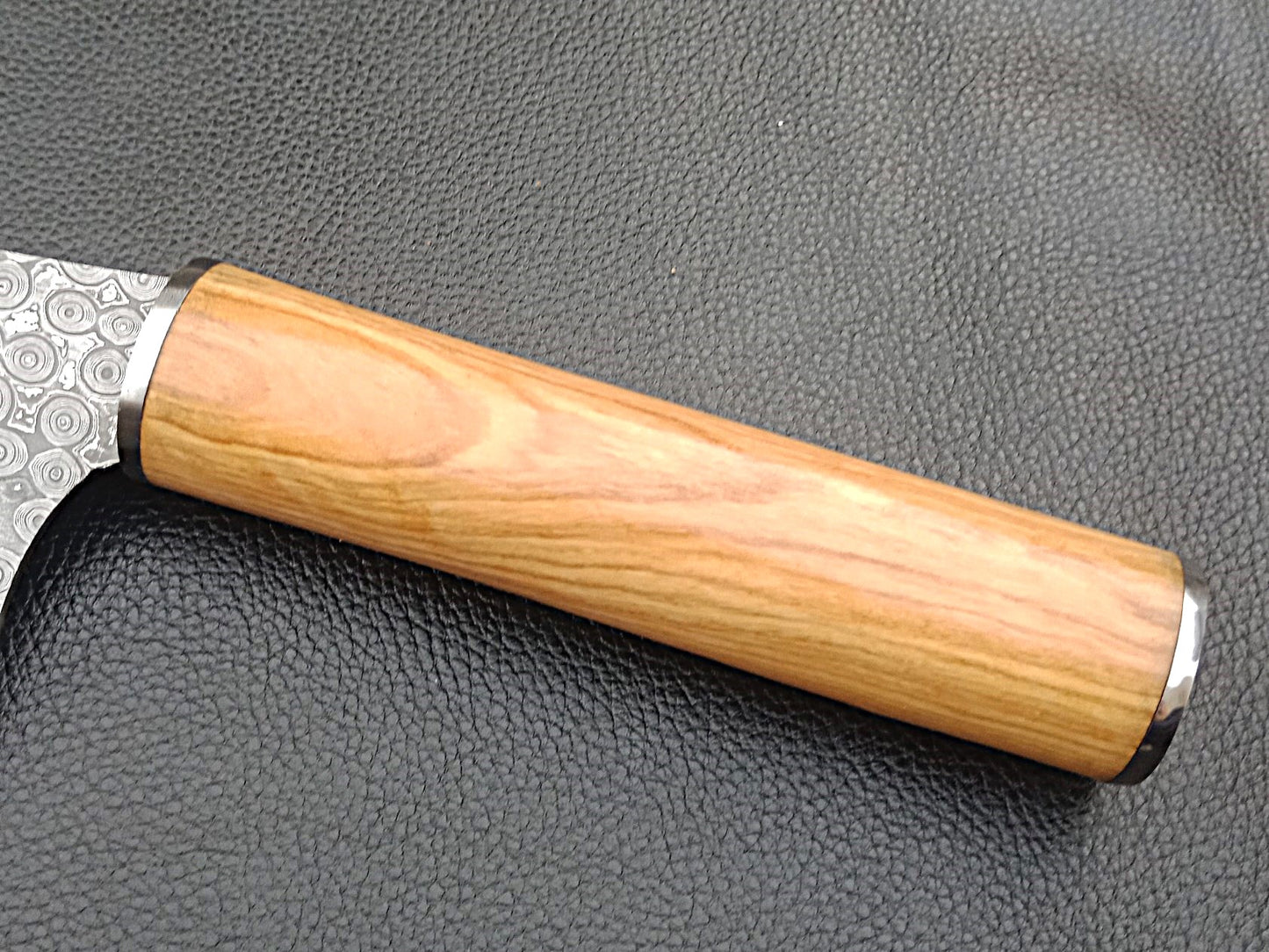 Damascus Steel Kitchen Chef Clever-Olive wood handle-Stainless Steel Clips-SA-1265