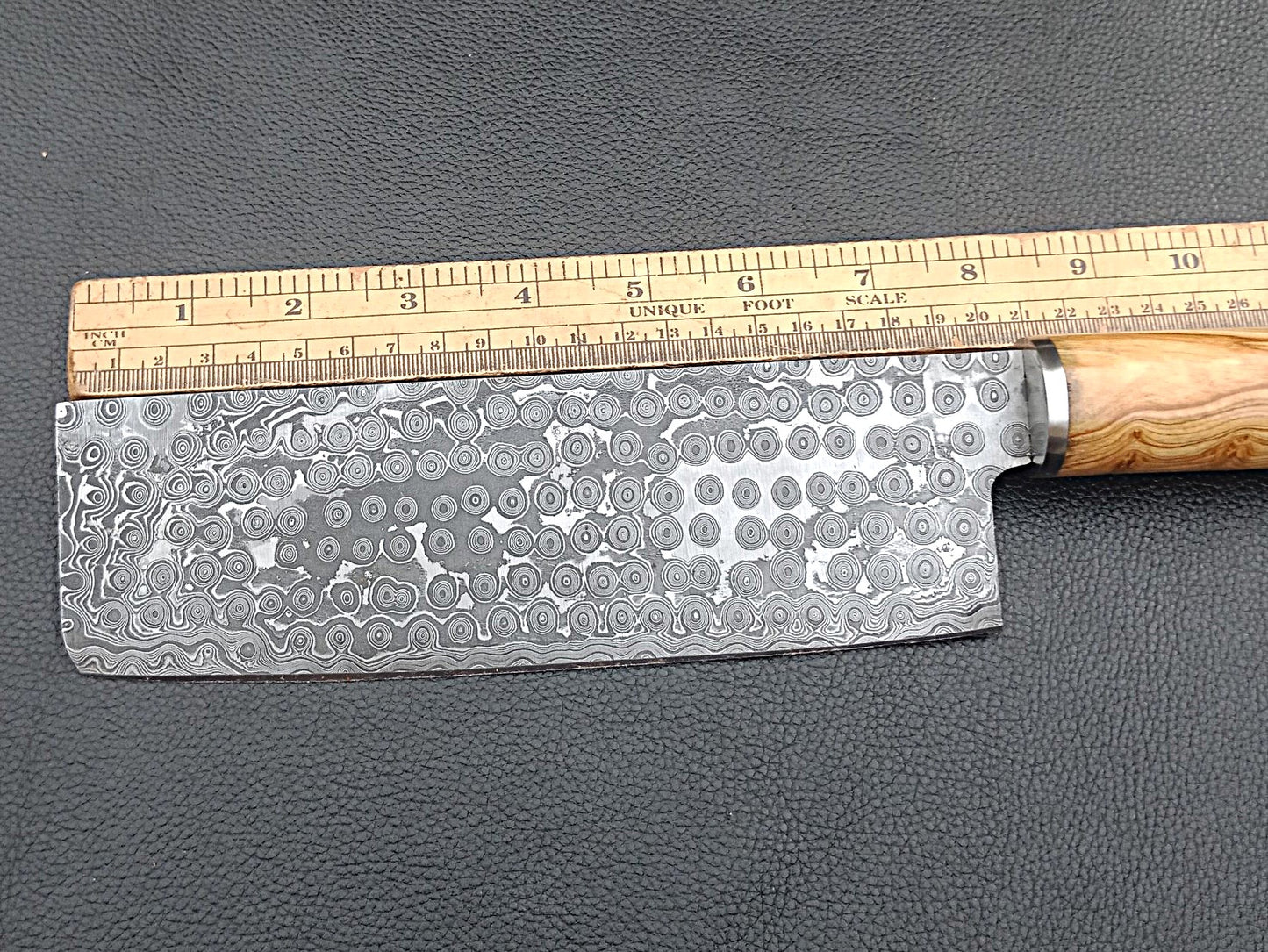 Damascus Steel Kitchen Chef Clever-Olive wood handle-Stainless Steel Clips-SA-1262