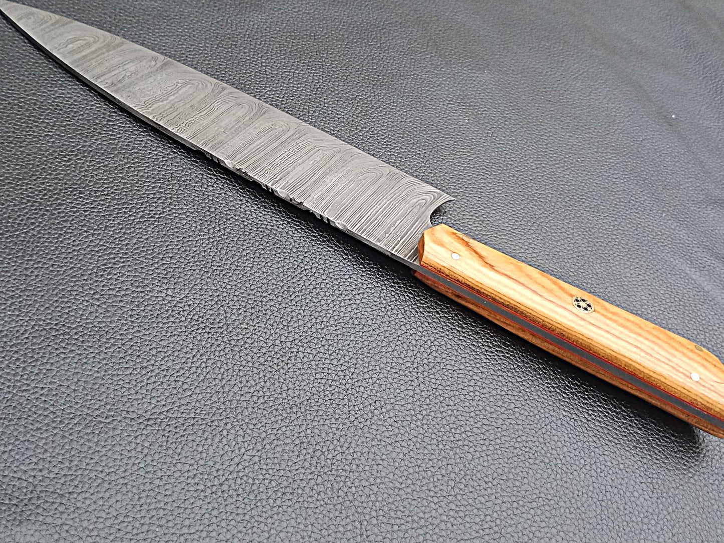 Damascus Steel Kitchen Chef Knife-Olive wood handle-SA-1252