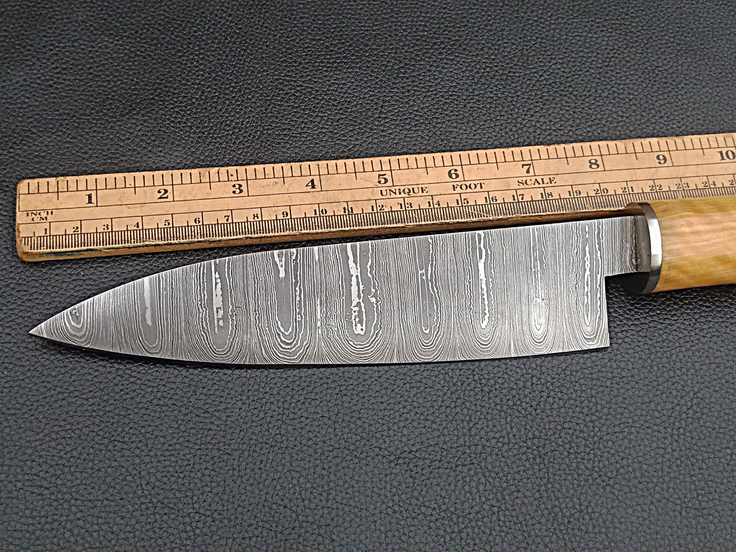 Damascus Steel Kitchen Chef Knife-Olive wood handle-Stainless Steel Bolsters-SA-1254