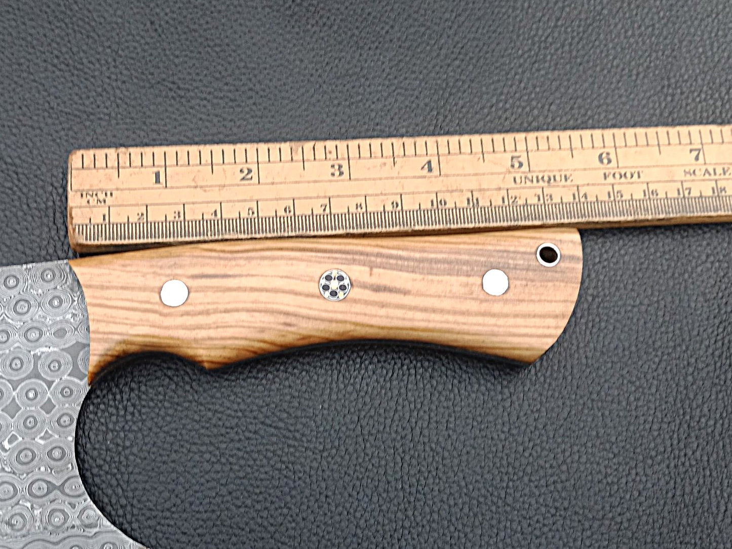 Damascus Steel Kitchen Chef Clever-Olive wood handle-Stainless Steel Clips-SA-1264