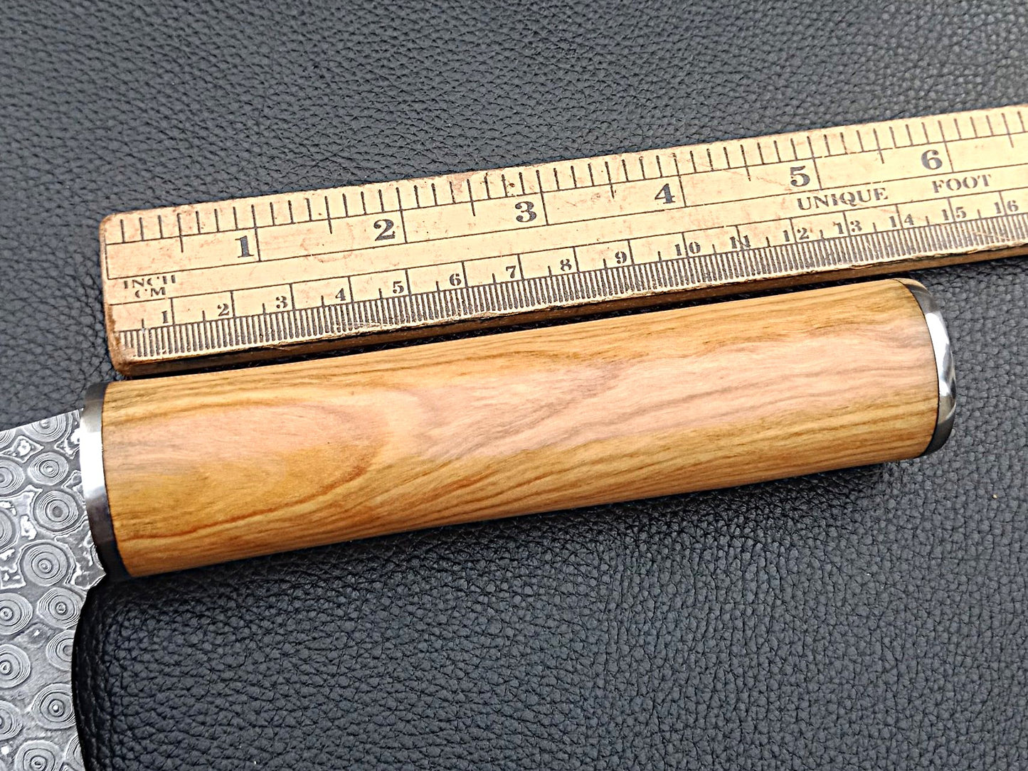 Damascus Steel Kitchen Chef Clever-Olive wood handle-Stainless Steel Clips-SA-1265