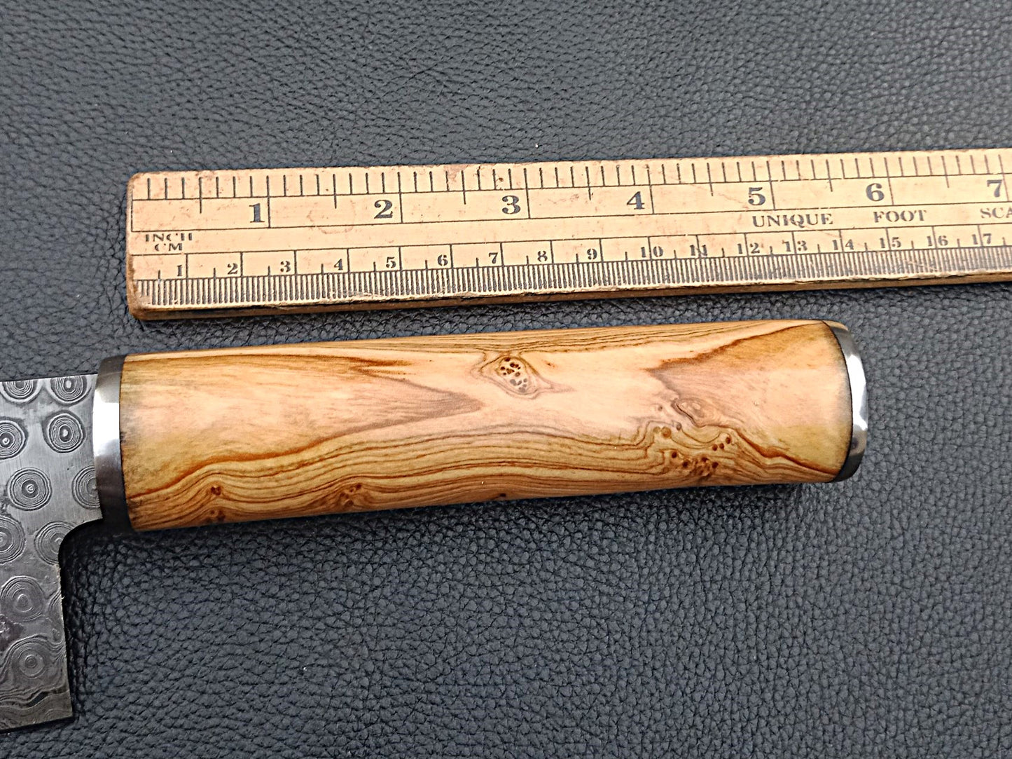 Damascus Steel Kitchen Chef Clever-Olive wood handle-Stainless Steel Clips-SA-1262