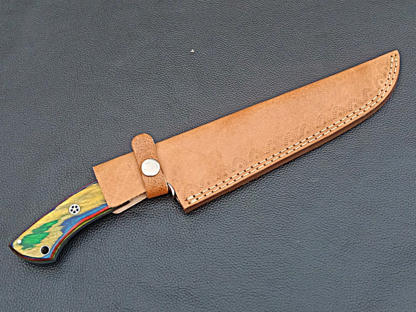 DAMASCUS STEEL BOWIE STAINLESS STEEL BOLSTERS SA-1271