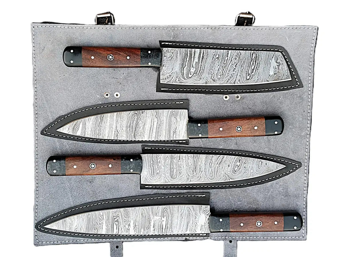 DAMASCUS STEEL CHET SET WITH ROSEWOOD HANDLE (SAK-5587) - Chef’s Knife
