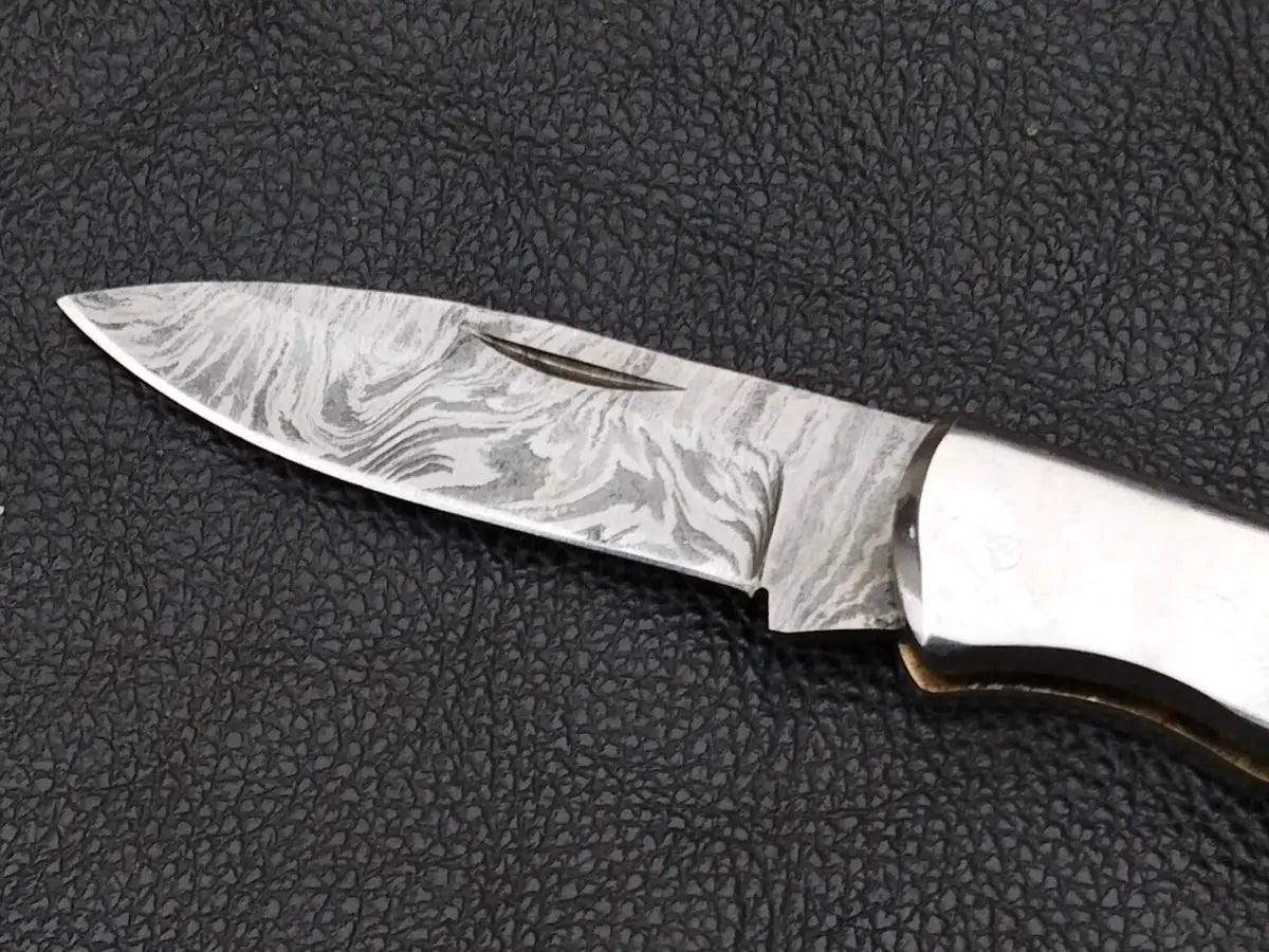 Damascus Steel Folding Knife-Stainless Bolsters-SA106-RE - Knife