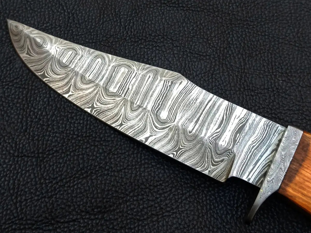 Handmade Damascus Steel Bowie Knife-C188 featuring a stunning damascus steel blade design