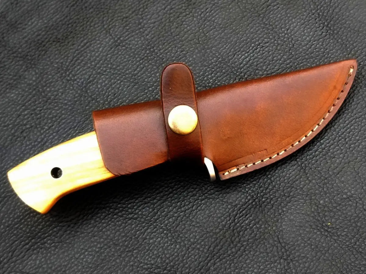 Handmade Damascus Steel Biltong Knife -C200 - knives