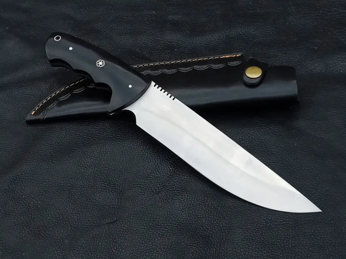 HUNTING BLACK HORN HANDLE WITH D2 STEEL BLADE SA09-B - Hunting Knife