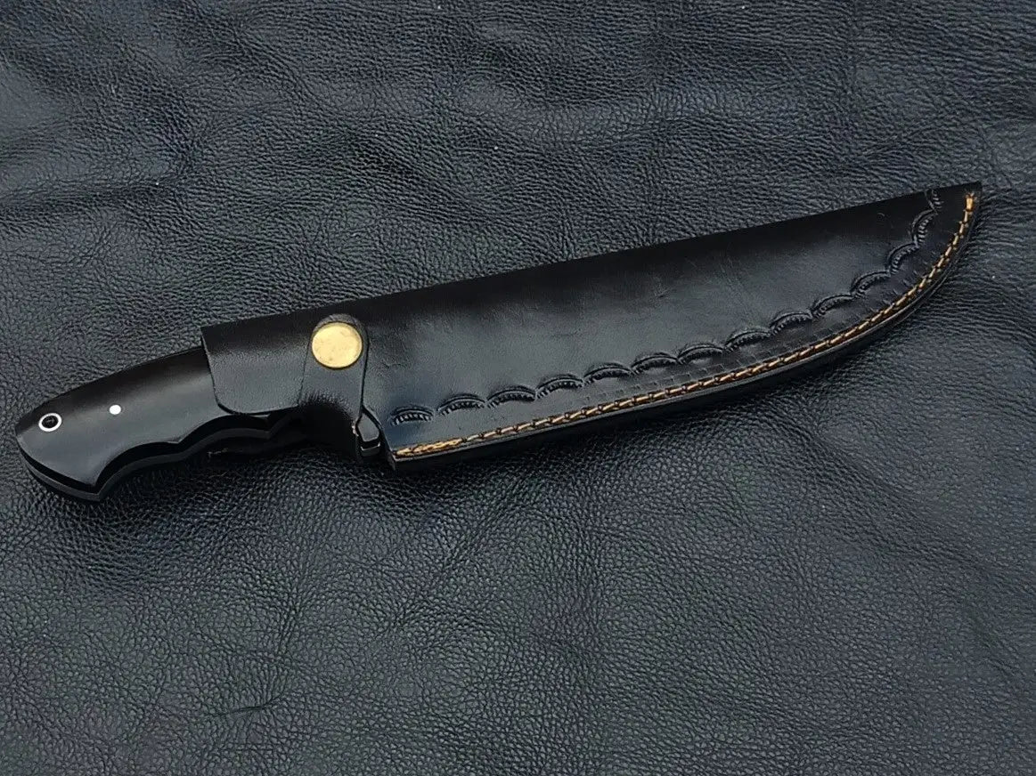HUNTING BLACK HORN HANDLE WITH D2 STEEL BLADE SA09-B - Hunting Knife